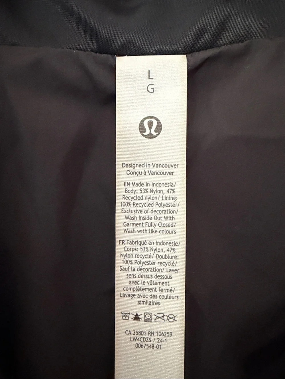 Lululemon Lightweight Oversized Fit Coaches Jacket Black Large NWT
